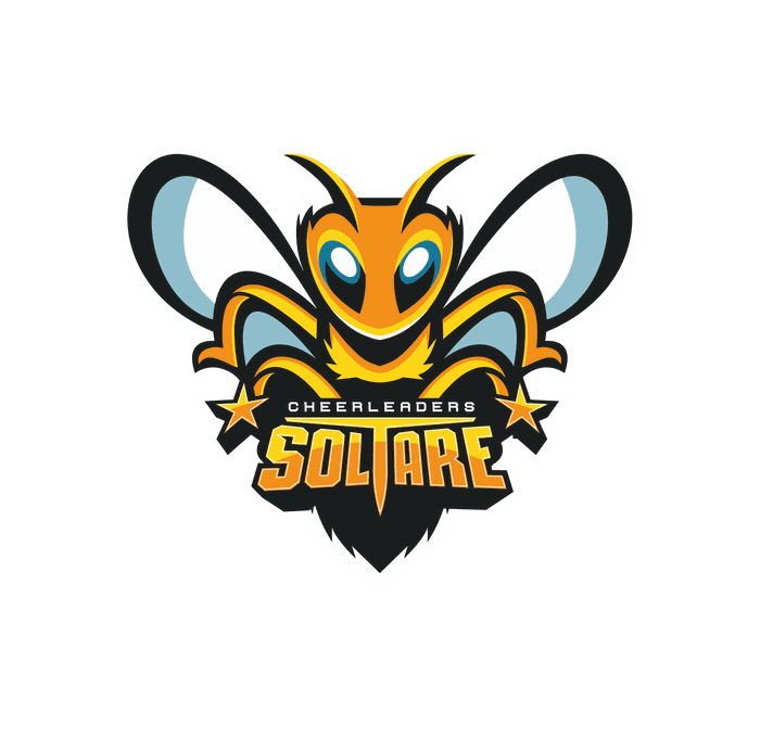 Logo Cheerleaders Soltare z maskotką pszczoły